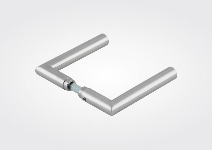 Dorma L-shape deurkruk zonder rozet in RVS