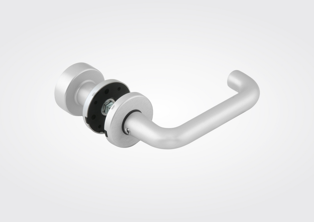 Dorma knop-kruk met rozet in RVS
