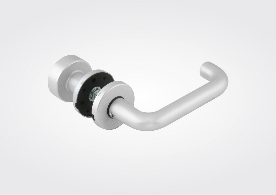 Dorma knop-kruk met rozet in RVS