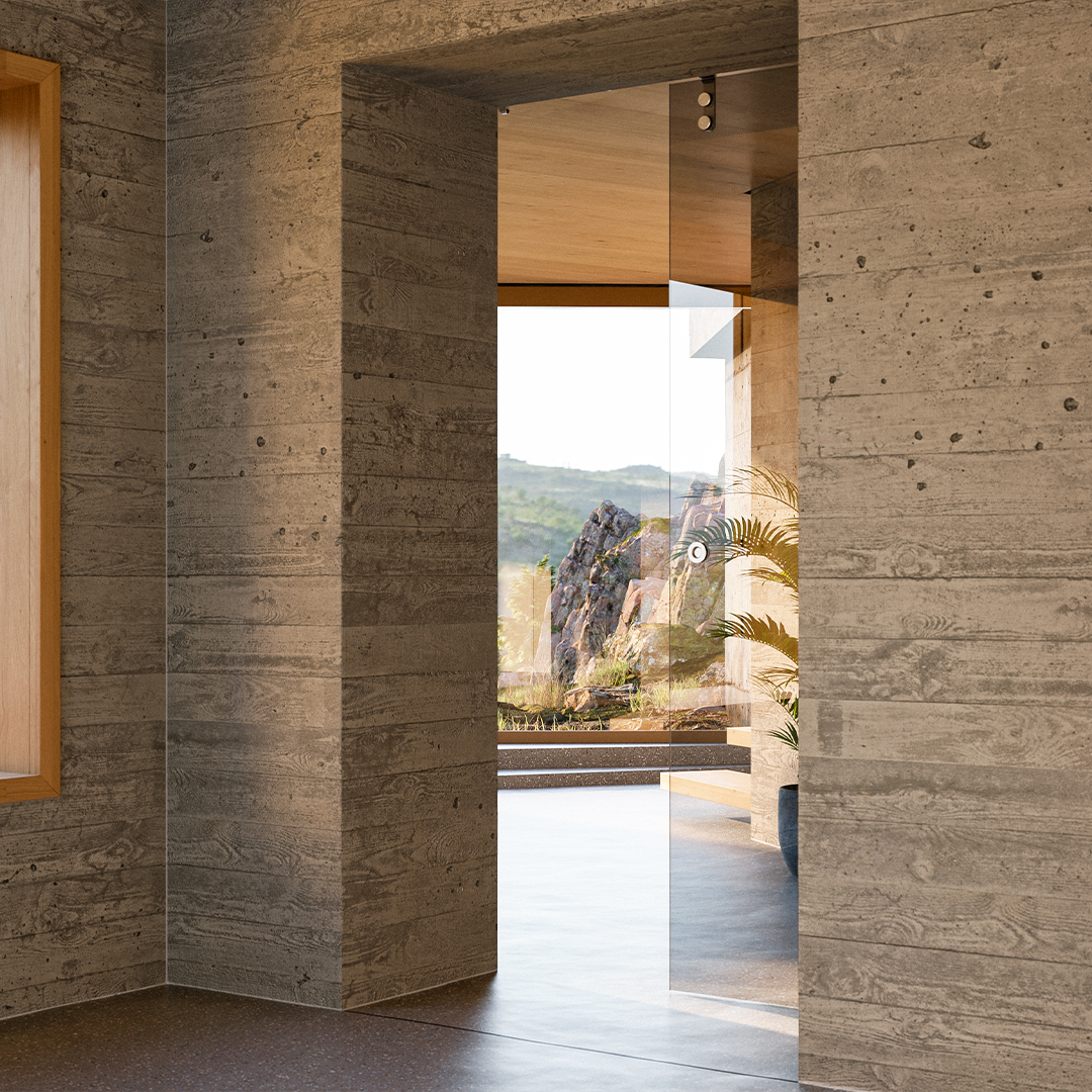 Glasschuifdeur met uitzicht