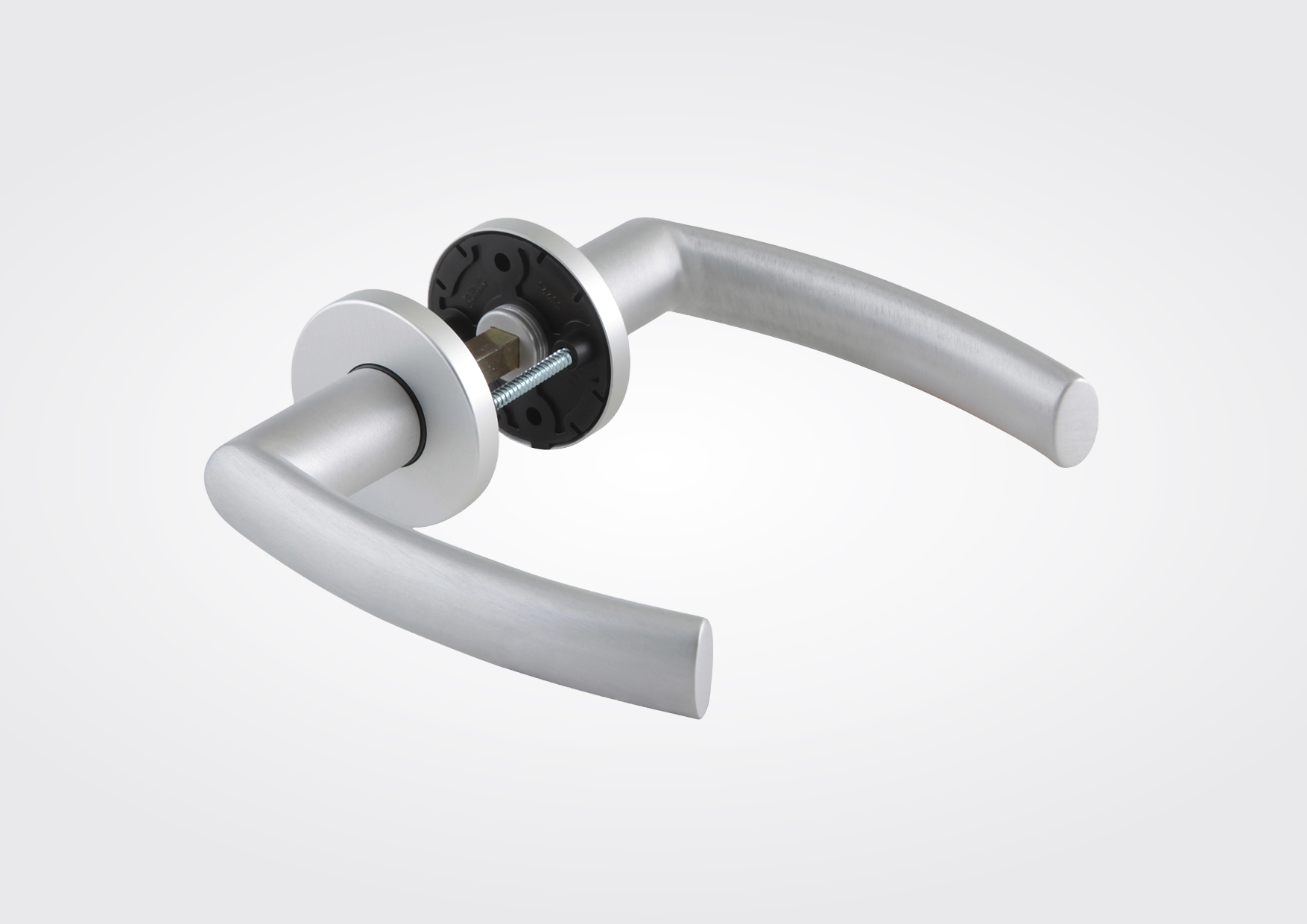 Arcos ovaal deurkrukset met rozet (Dorma Glas)