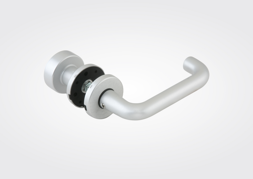 Dorma knop-kruk met rozet in Aluminium