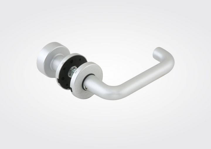 Dorma knop-kruk met rozet in Aluminium