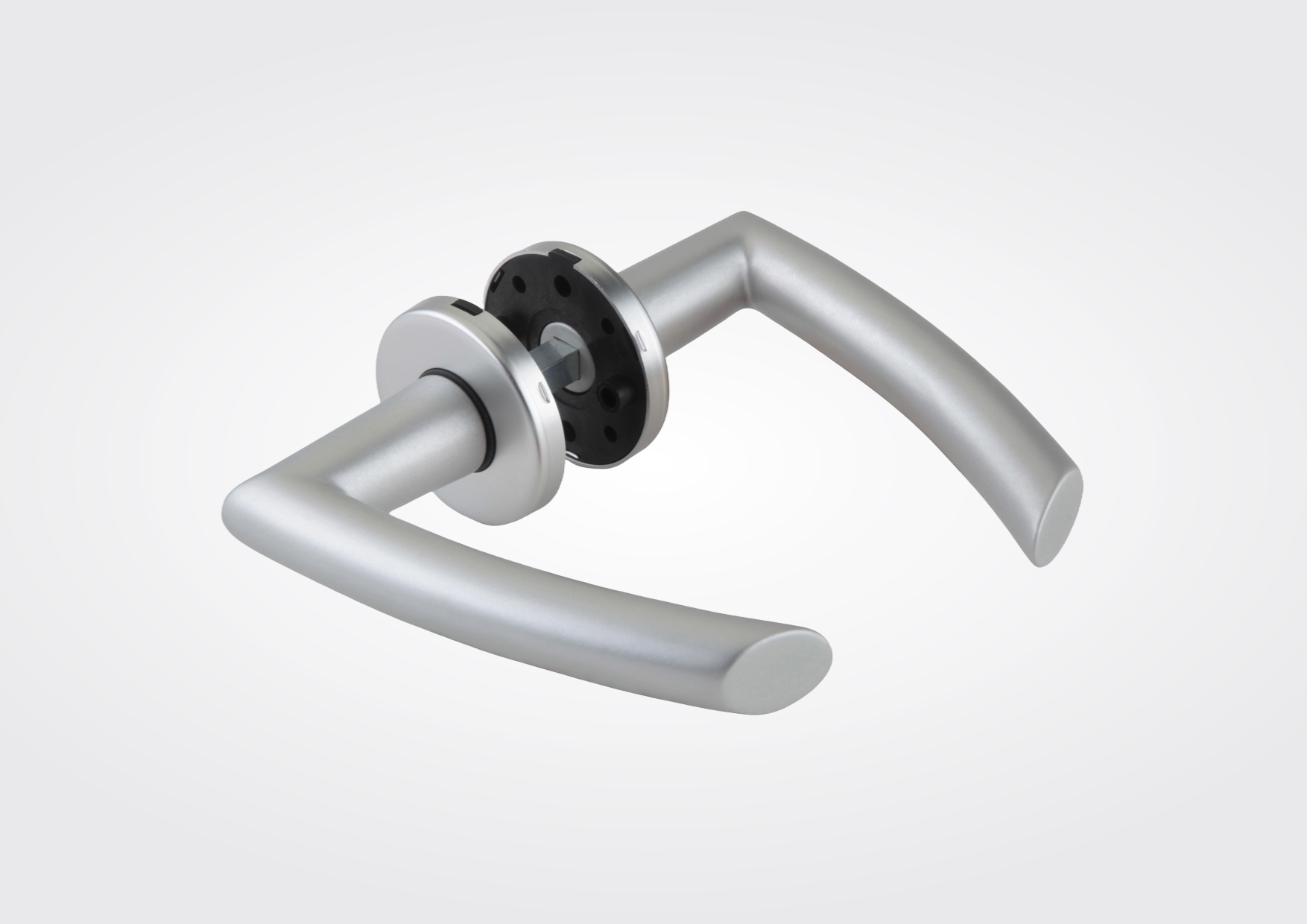 Arcos deurkrukset met rozet (Dorma Glas)