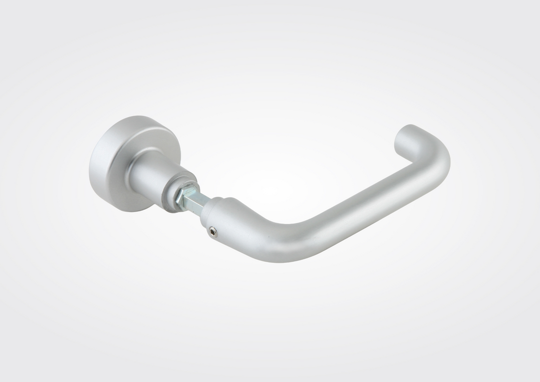 Dorma tubular knop/ kruk zonder rozet in aluminium