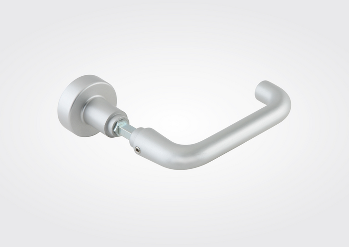 Dorma tubular knop/ kruk zonder rozet in aluminium
