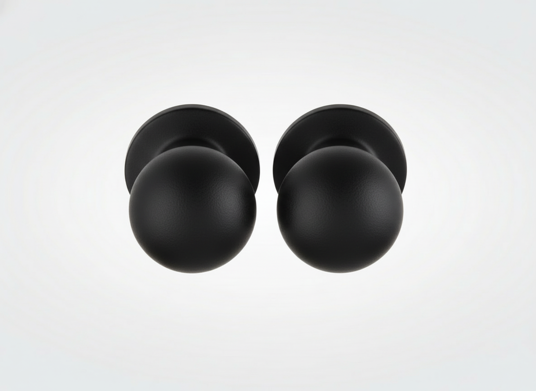 Deurknoppen in zwart structuur