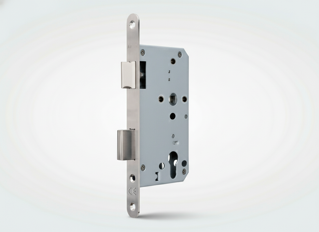 DIN-rechts deurslot op lichte achtergrond