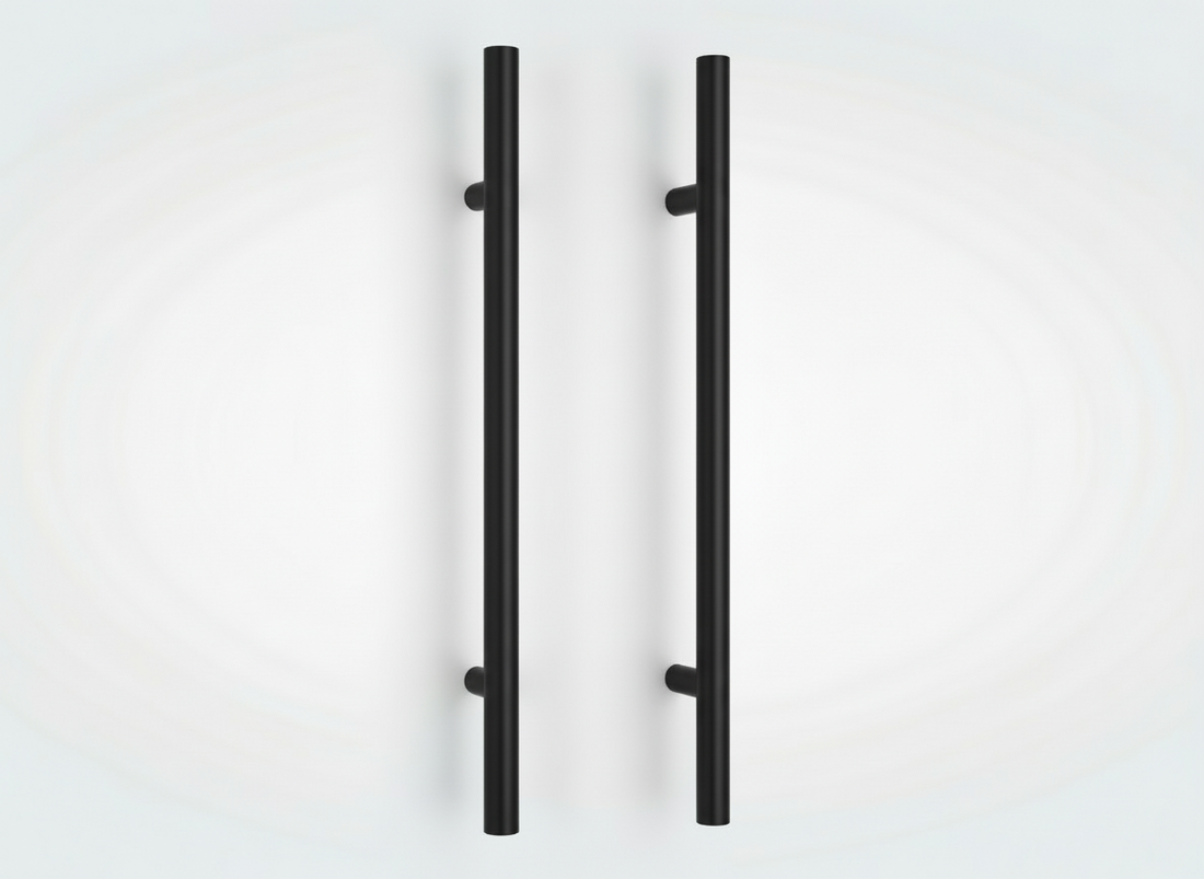 Zwarte deurgreep set